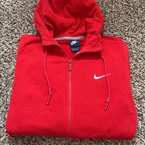 Nike red zip up jacket